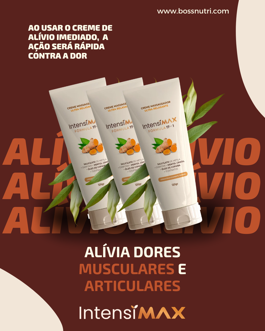 Peça de social media — IntensiMax creme massageador