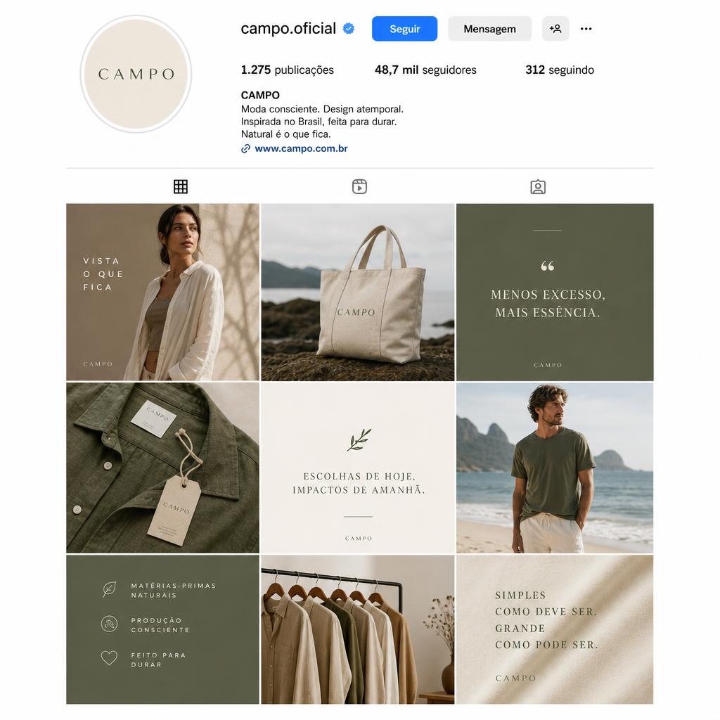 Feed Instagram — marca de moda lifestyle