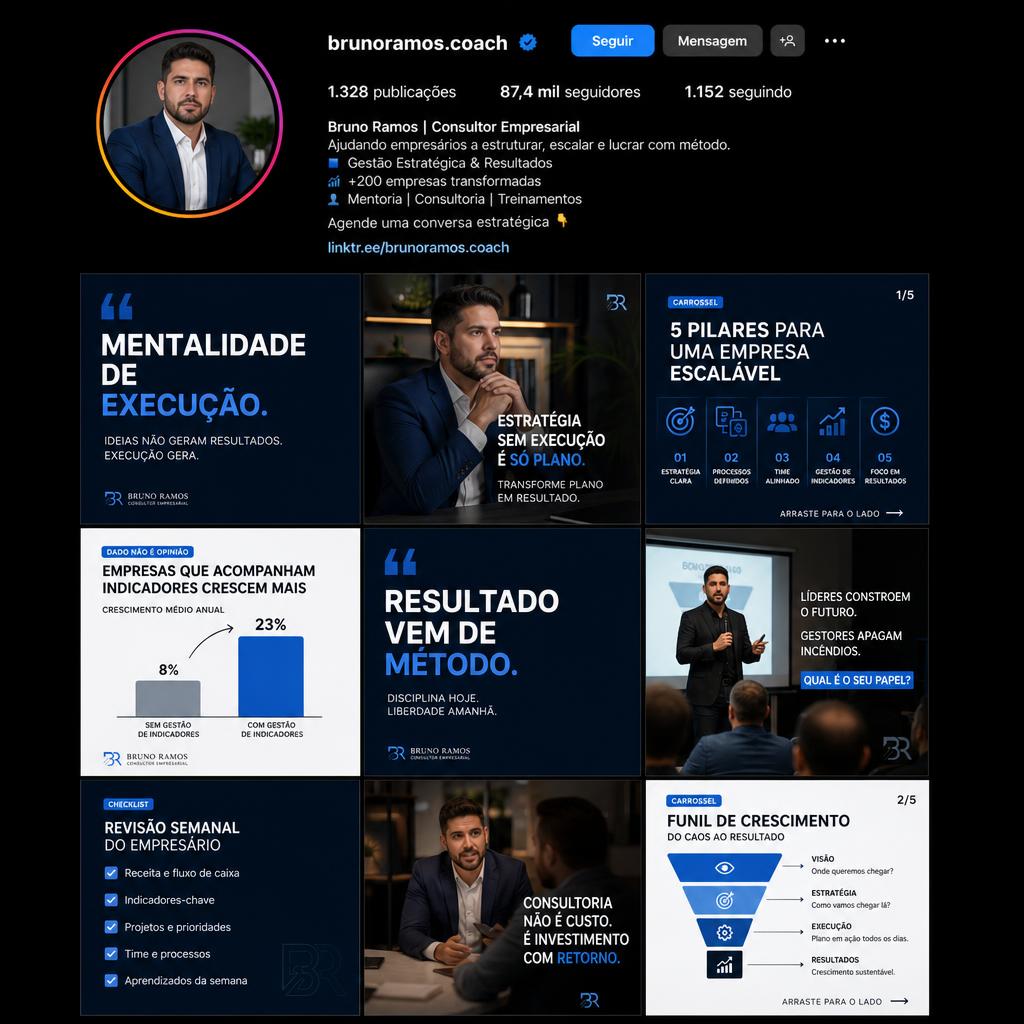 Feed Instagram — consultor empresarial