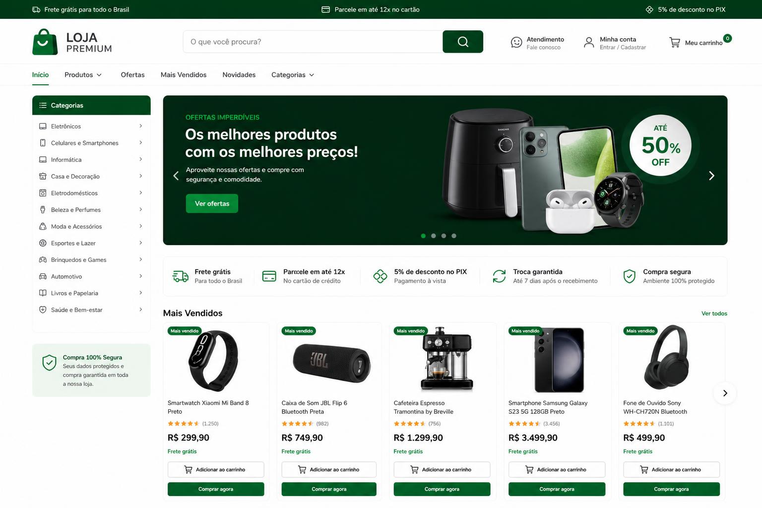 Plataforma E-commerce Premium